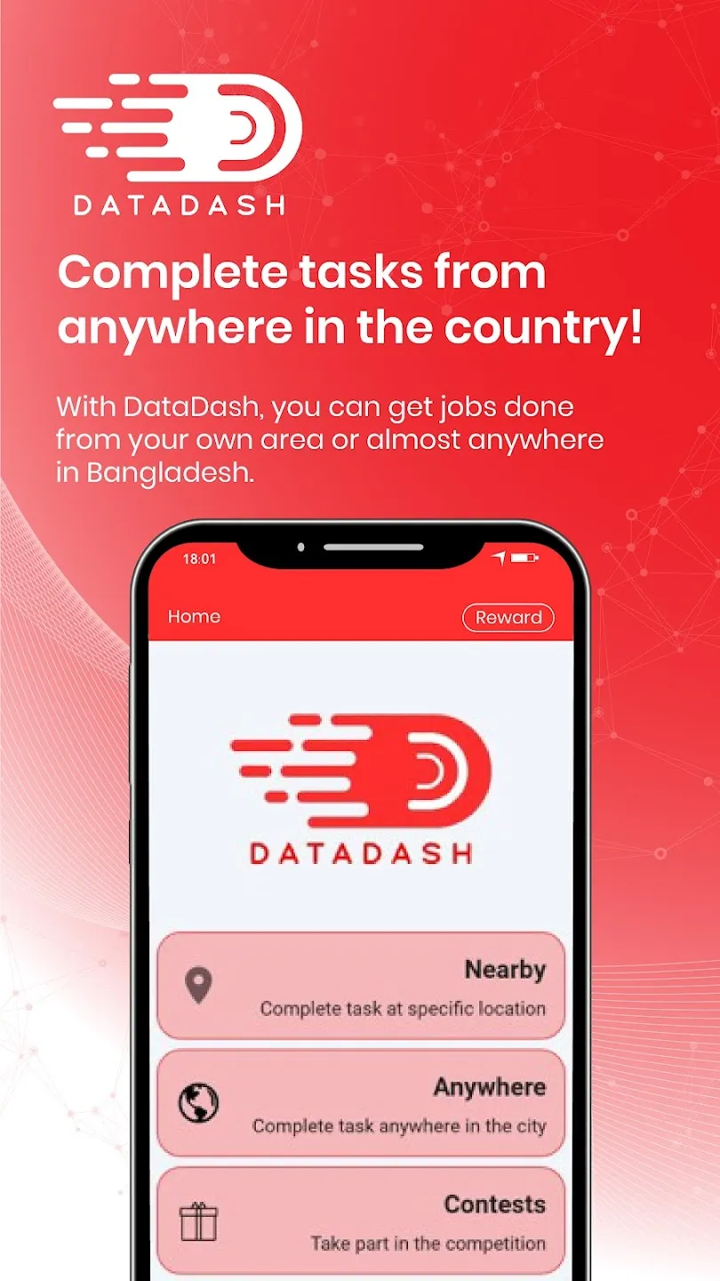 Screenshots of the datadash